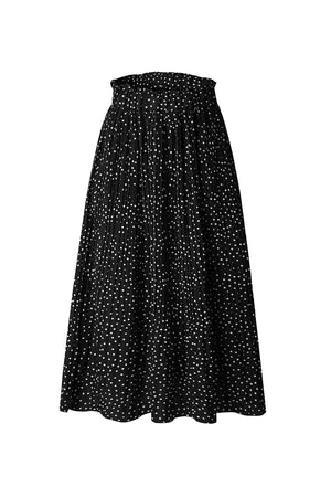 Effortlessly Chic Polka Dot Pleated Skirt Set