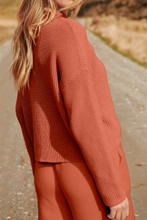 European Minimalism: Relaxed Sweater Top And Trouser Set