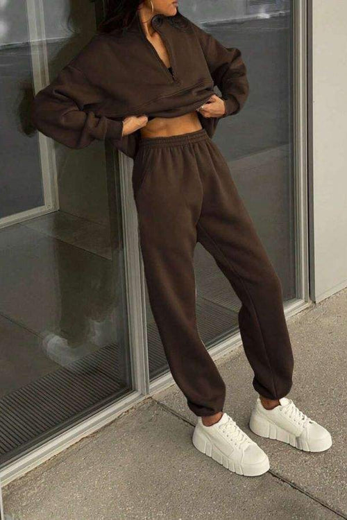 Athleisure at its Finest: Cotton-Blended Two-Piece Tracksuit - Halloween Collection