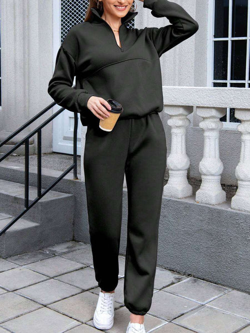 Athleisure at its Finest: Cotton-Blended Two-Piece Tracksuit - Halloween Collection