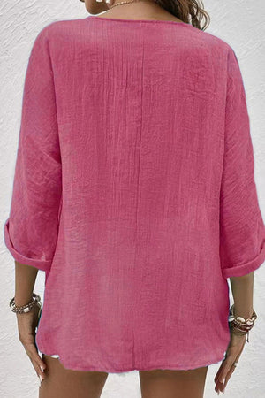 Breezy Button Front Tunic