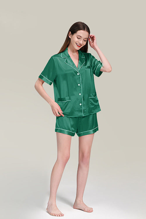 Mulberry Silk Essentials Buttoned Short Set