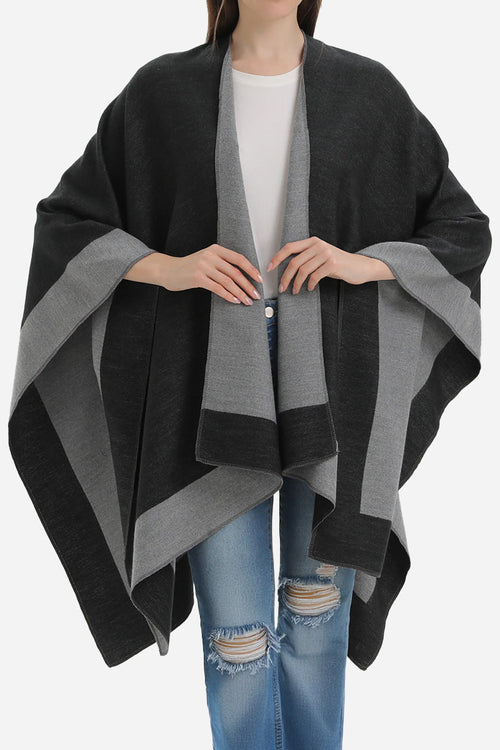 One Size Elegant Knitted Poncho