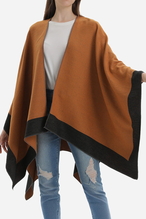 One Size Elegant Knitted Poncho