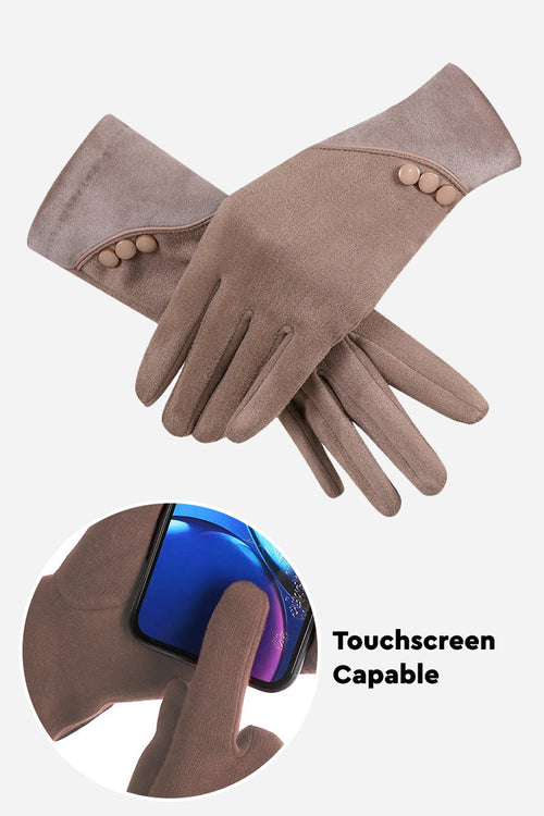 One Size SmartTouch Suede Gloves