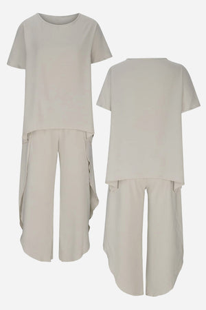 Relaxed Linen-Like Travel 2-Piece Set