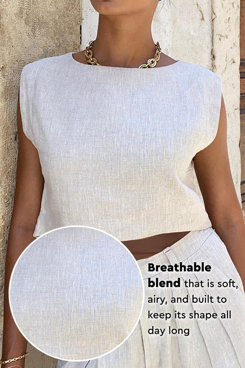Cotton-Linen Blend Summer Favorite Two-Piece