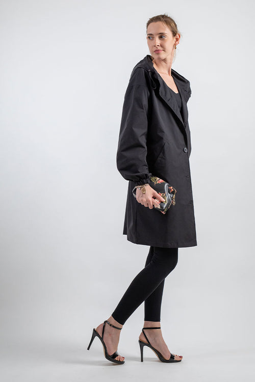 Water Resistant Oversized Hooded Windbreaker Rain Jacket - Halloween Collection