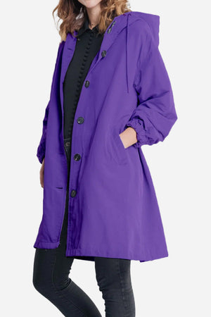 Water Resistant Oversized Hooded Windbreaker Rain Jacket - Halloween Collection