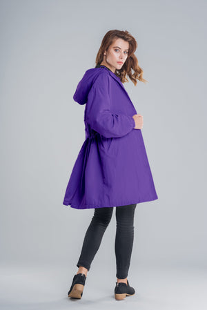 Water Resistant Oversized Hooded Windbreaker Rain Jacket - Halloween Collection