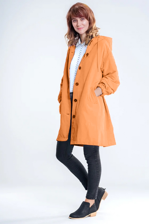 Water Resistant Oversized Hooded Windbreaker Rain Jacket - Halloween Collection