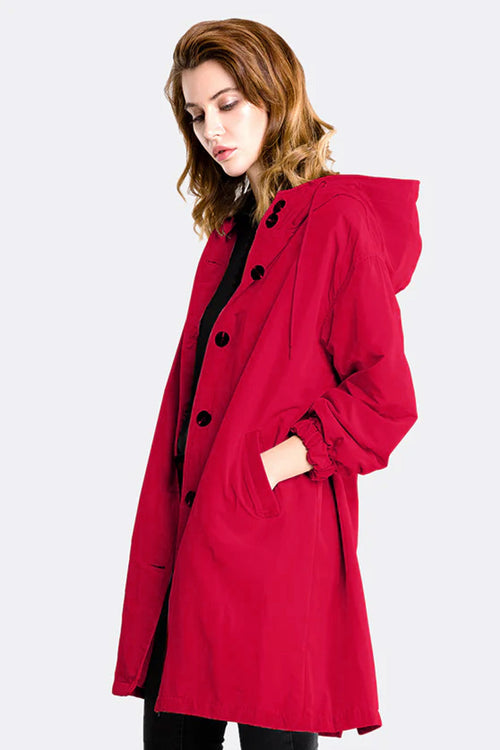 Water Resistant Oversized Hooded Windbreaker Rain Jacket - Halloween Collection