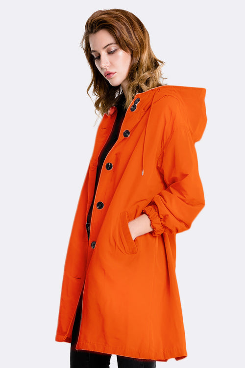 Water Resistant Oversized Hooded Windbreaker Rain Jacket - Halloween Collection