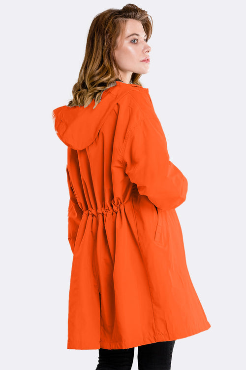Water Resistant Oversized Hooded Windbreaker Rain Jacket - Halloween Collection