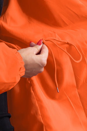 Water Resistant Oversized Hooded Windbreaker Rain Jacket - Halloween Collection