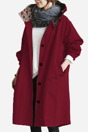 Water Resistant Oversized Hooded Windbreaker Rain Jacket - Halloween Collection