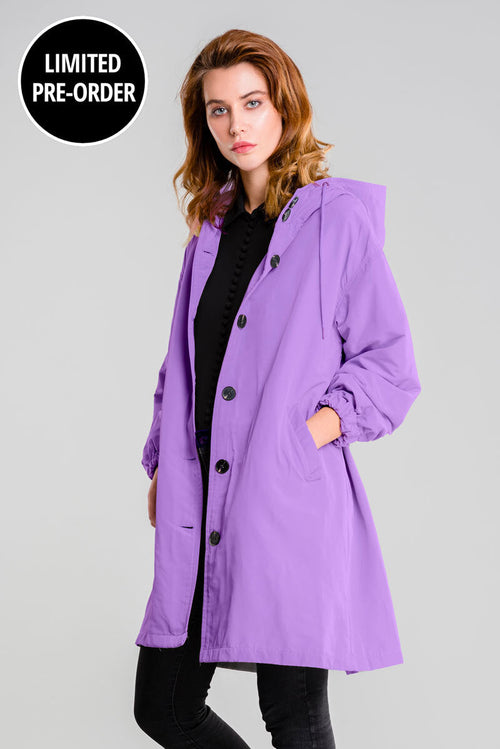 Water Resistant Oversized Hooded Windbreaker Rain Jacket - Halloween Collection