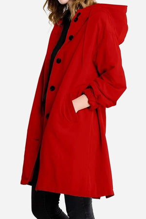 Water Resistant Oversized Hooded Windbreaker Rain Jacket - Halloween Collection