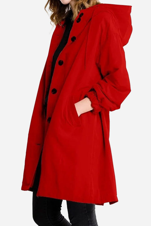 Water Resistant Oversized Hooded Windbreaker Rain Jacket - Halloween Collection