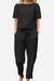 Cotton-Linen Blend Monochrome Two-Piece Set