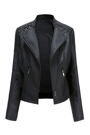 Slim Fit Leather Motorcycle Jacket