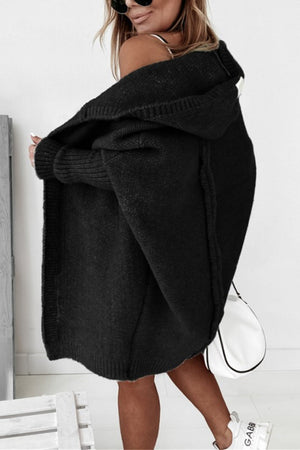 Warm Oversized Hooded Cardigan