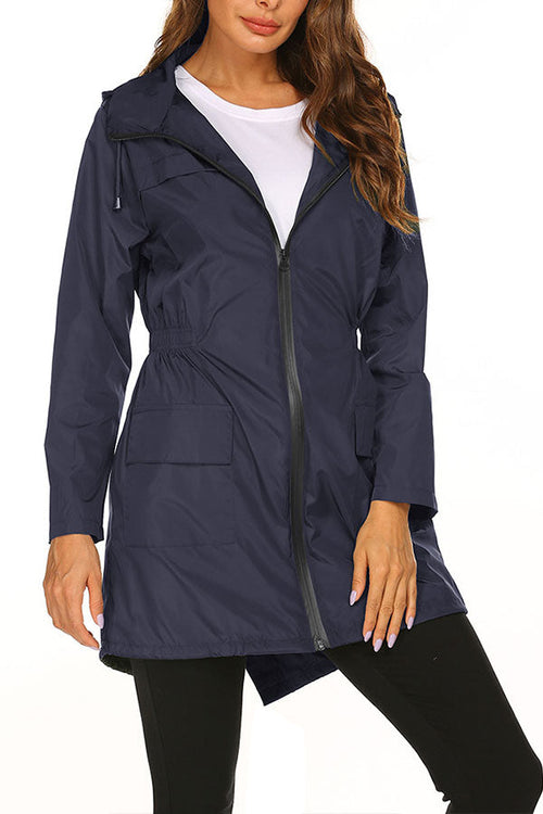 Outdoor and Travel Hooded Raincoat Windbreaker Jacket