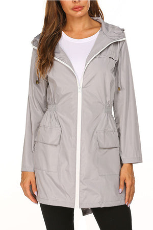 Outdoor and Travel Hooded Raincoat Windbreaker Jacket