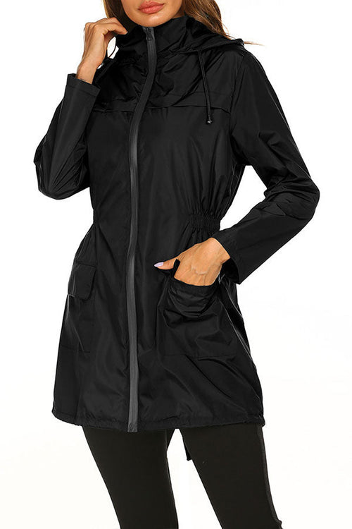 Outdoor and Travel Hooded Raincoat Windbreaker Jacket